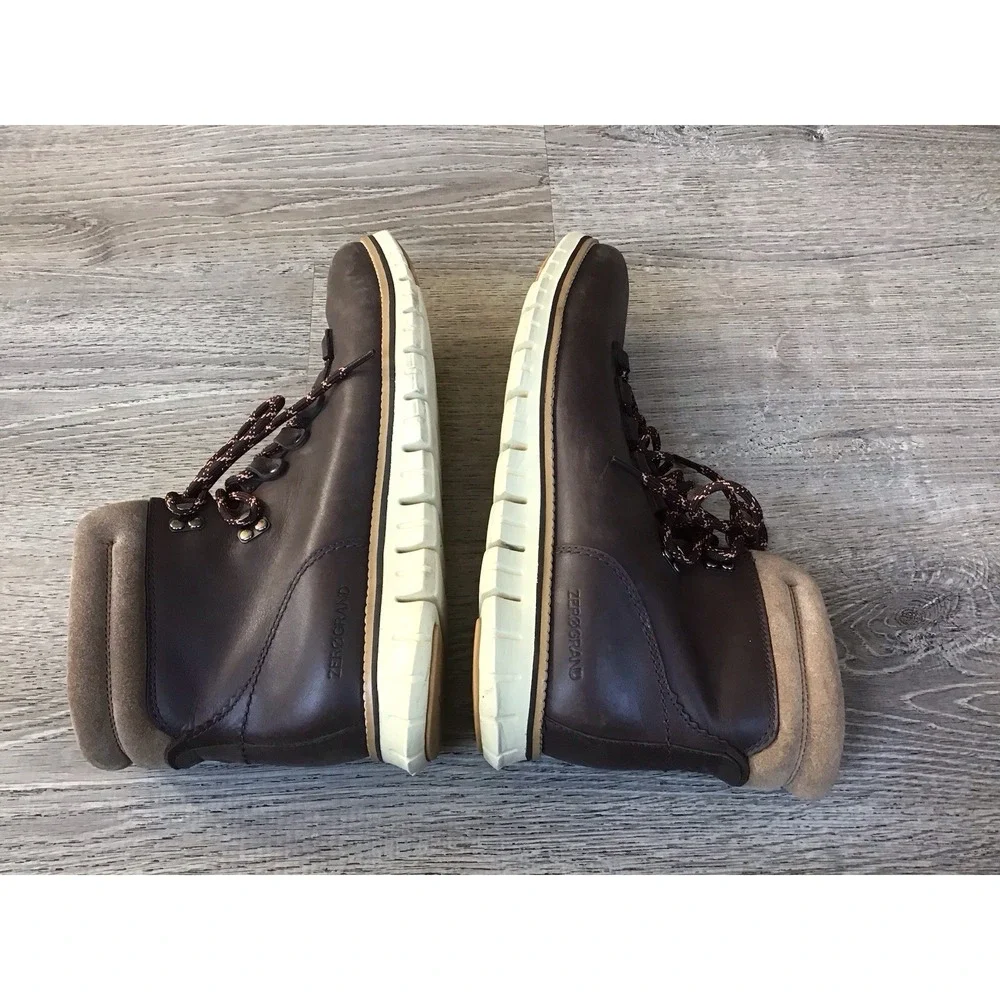 Cole Haan Mens 11.5 M ZERØGRAND Waterproof Hiker Boot Style C36294 Leather Brown